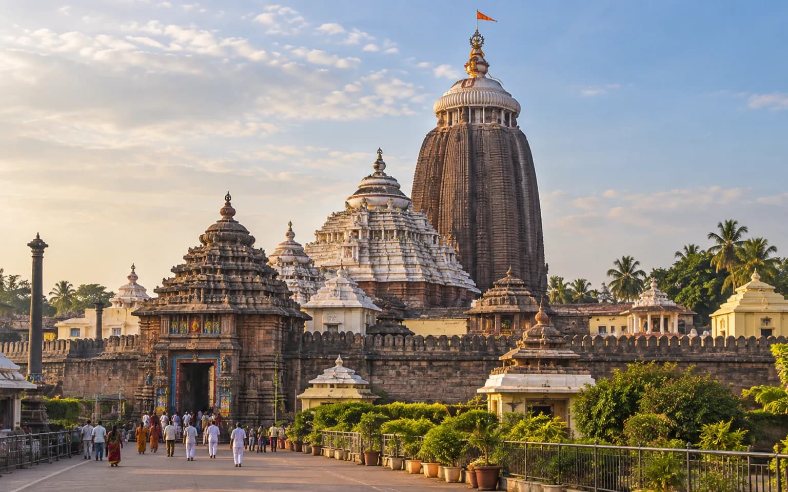 Jagannath Temple's exterior in Puri