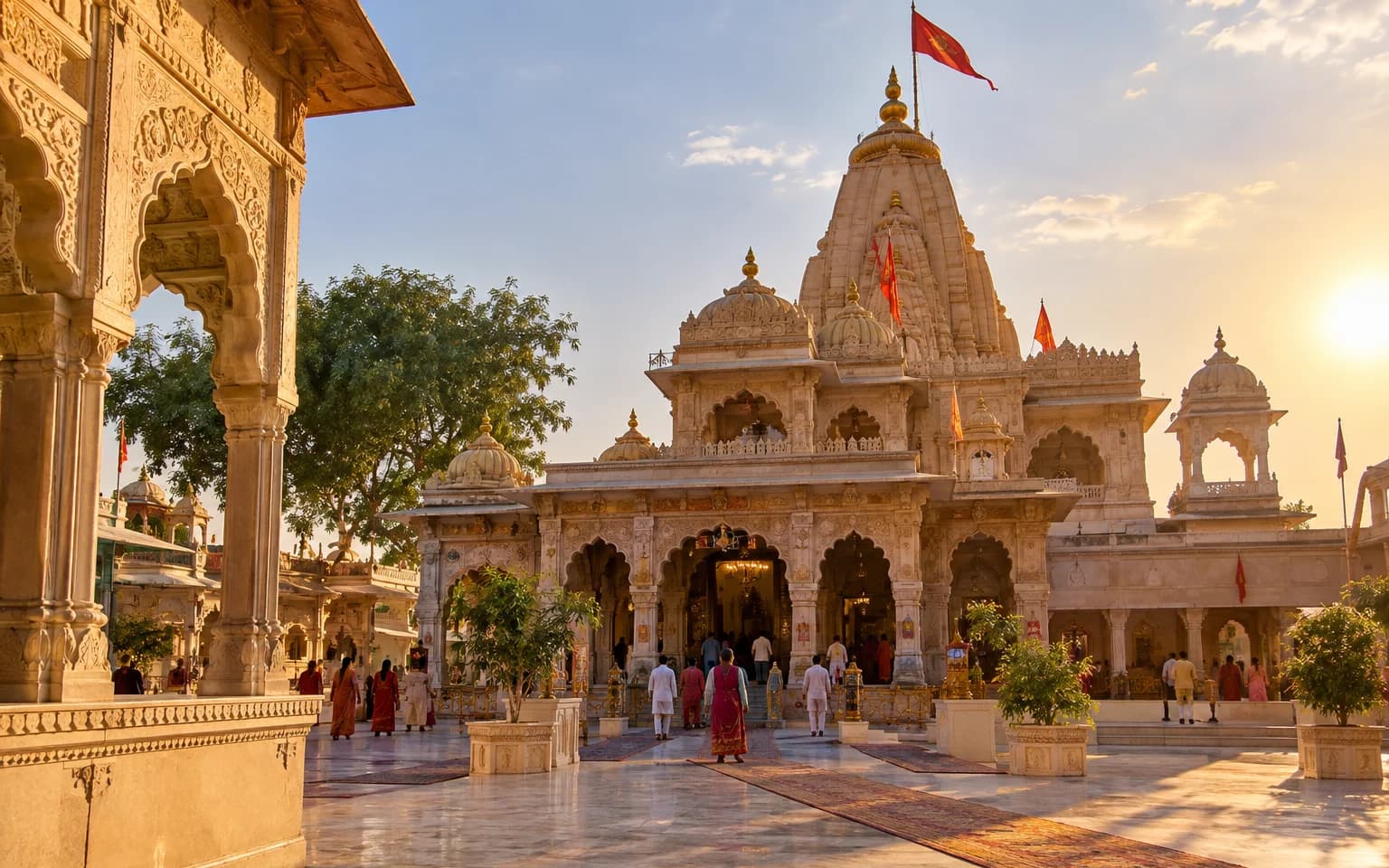 Salasar Balaji temple courtyard in Rajasthan