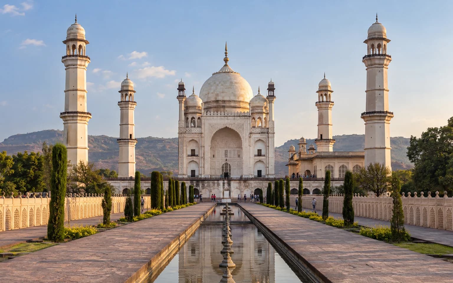 Bibi Ka Maqbara and its formal garden axis in Aurangabad